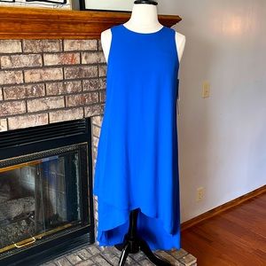 Karen Kane Blue Sleeveless High-Low Maxi Dress